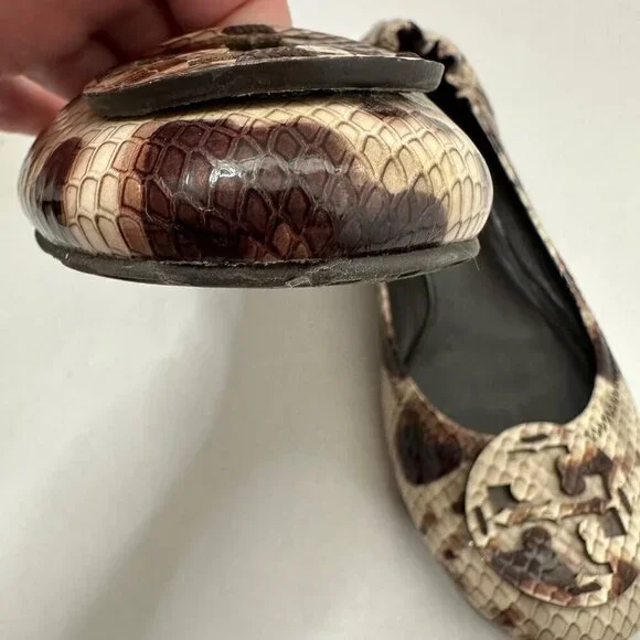 Tory Burch Snakeskin Pattern Flats - Picture 6 of 9